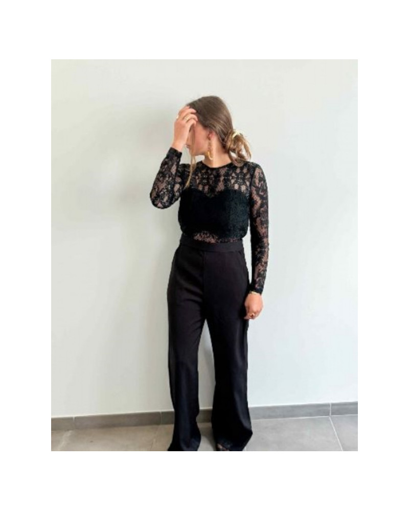Combinaison dentelle - Noir