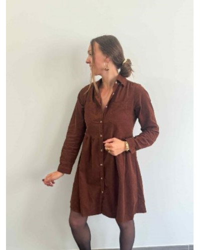 Robe velour camel