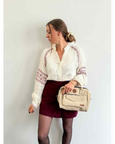 Jupe short bordeau