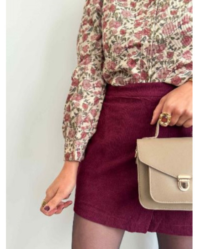 Jupe short bordeau