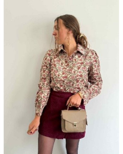Jupe short bordeau