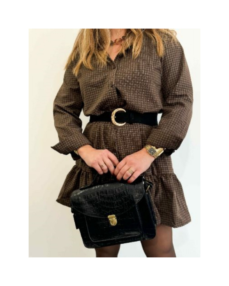 Ceinture élastique boucle dorée