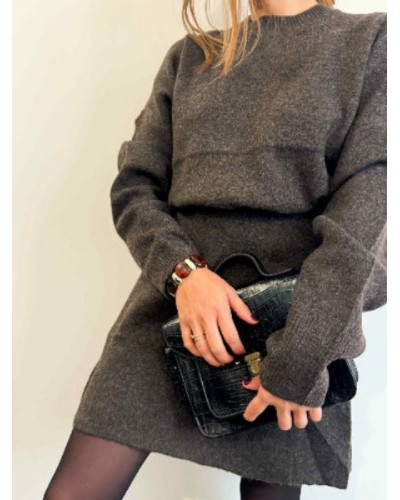 Ensemble maille marron