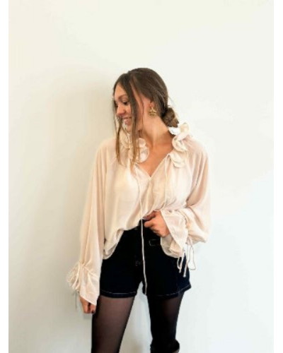 Short denim brut