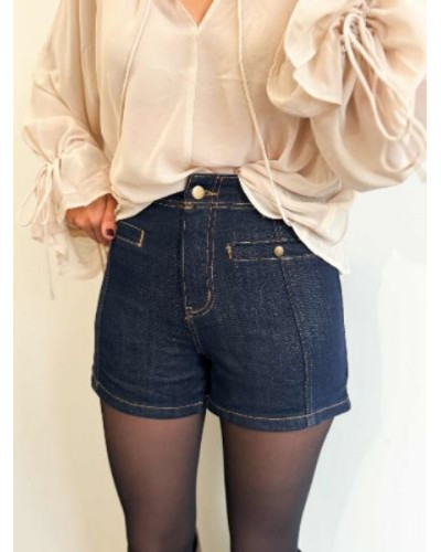 Short denim brut