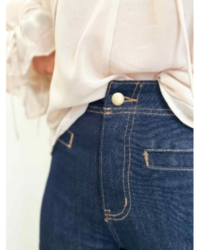 Short denim brut