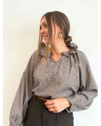 Blouse à carreaux