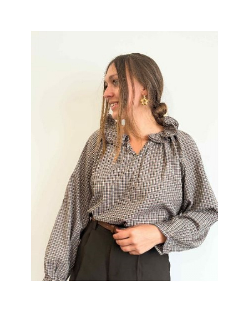Blouse à carreaux