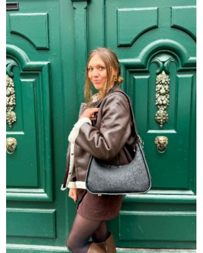 Manteau semili marron 