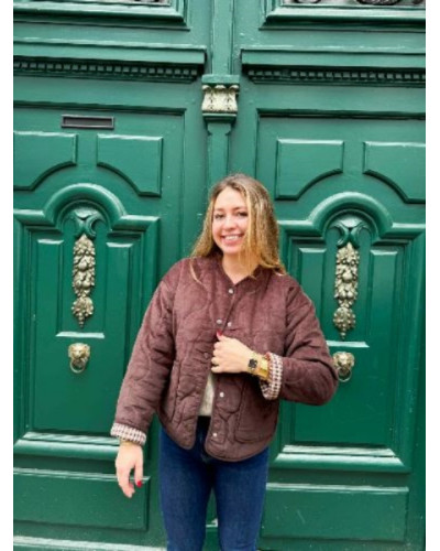 Veste matelassée marron