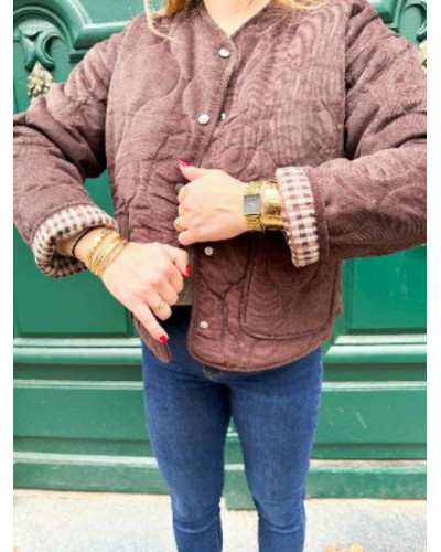 Veste matelassée marron