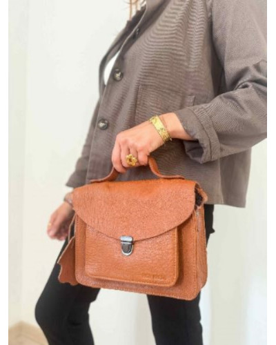 Veste marron col montant