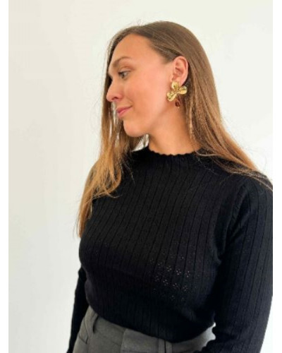 Pull ajouré - Noir