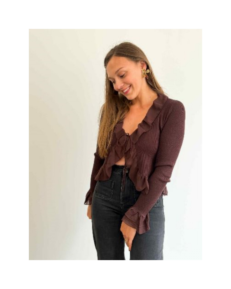 Gilet marron chocolat