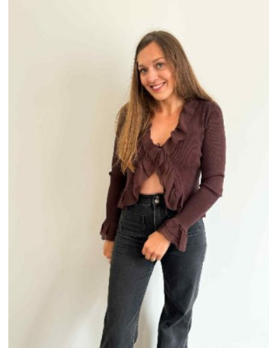 Gilet marron chocolat