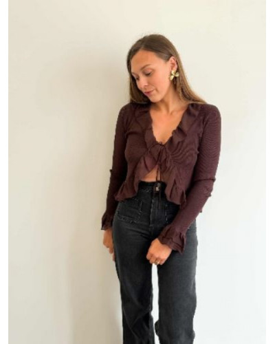 Gilet marron chocolat