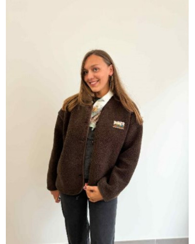 Veste bouclette marron
