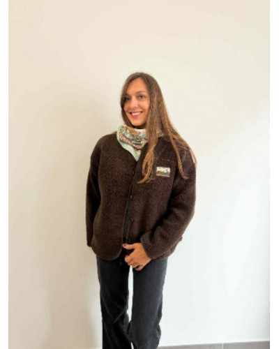 Veste bouclette marron