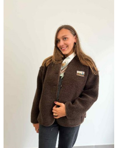 Veste bouclette marron