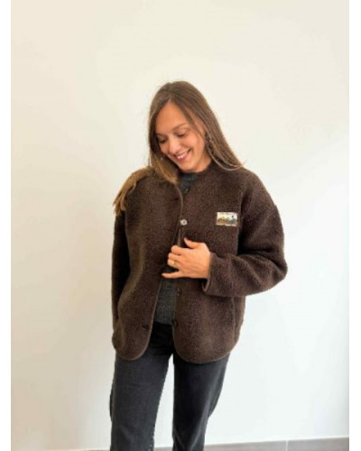 Veste bouclette marron
