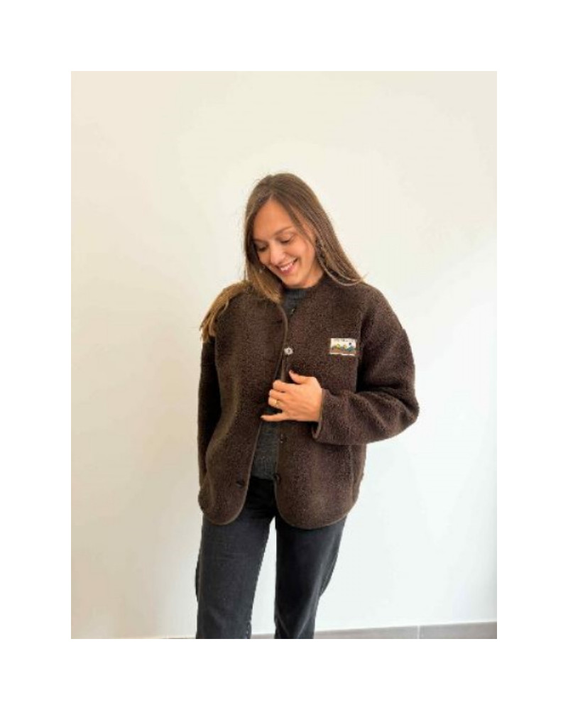 Veste bouclette marron