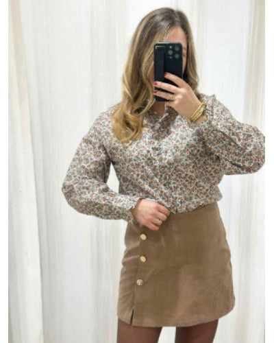 Jupe short taupe