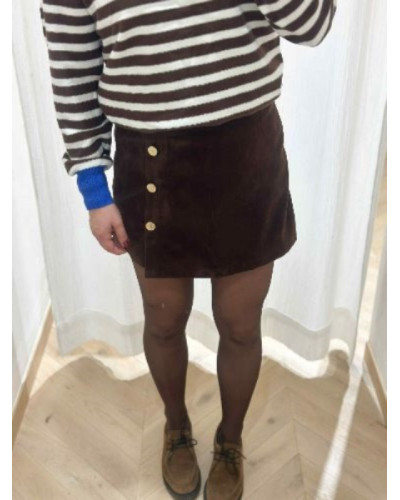 Jupe short marron