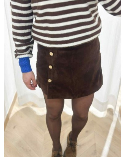 Jupe short marron