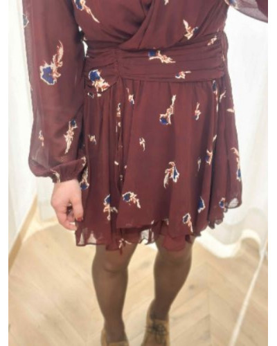 Robe bordeau imprimée