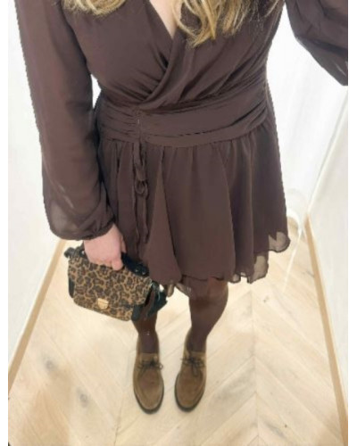 Robe unie chocolat
