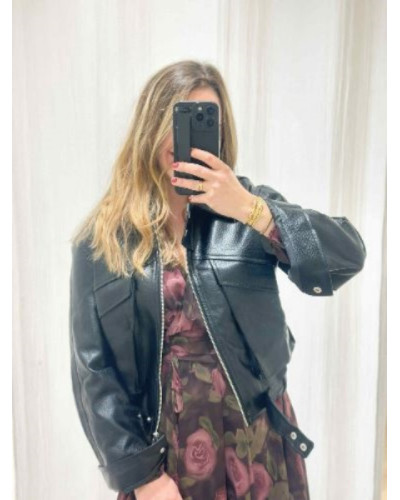 Veste simili noir