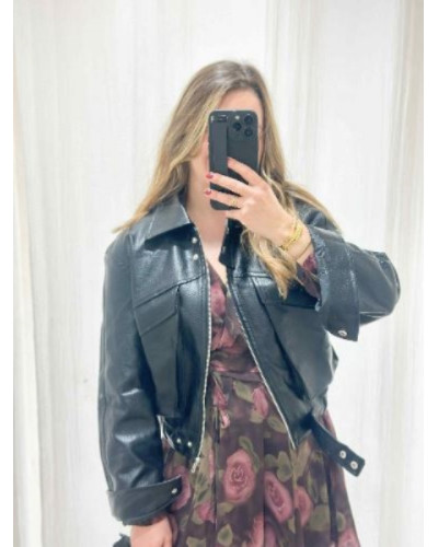 Veste simili noir