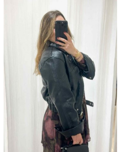 Veste simili noir