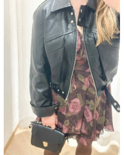 Veste simili noir