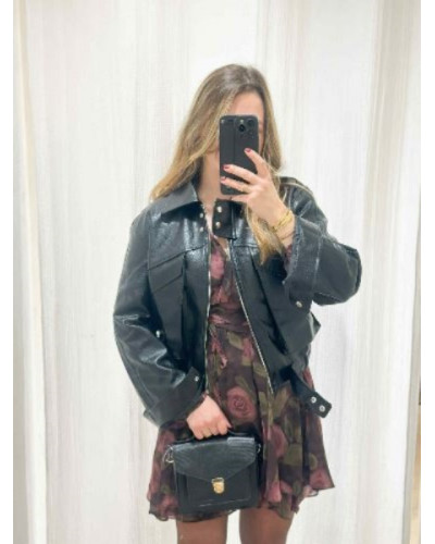 Veste simili noir