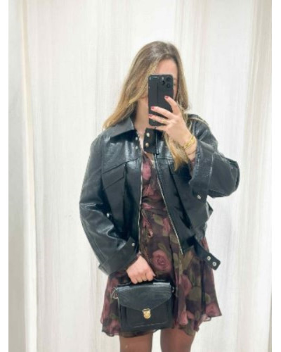 Veste simili noir