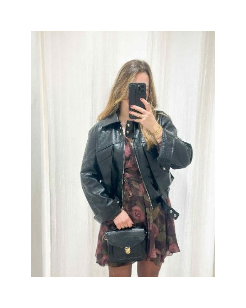Veste simili noir