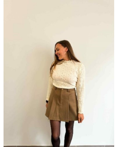 Jupe Trapèze Femme Camel – Élégance Naturelle et Coupe Flatteuse