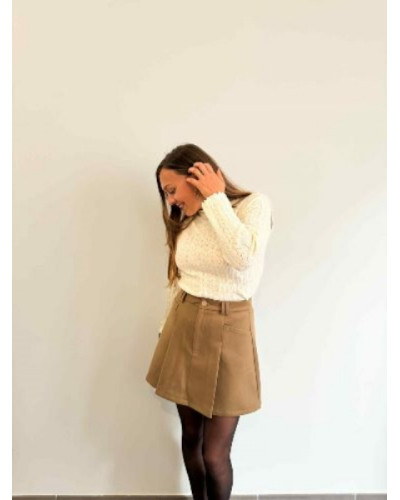 Jupe Trapèze Femme Camel – Élégance Naturelle et Coupe Flatteuse