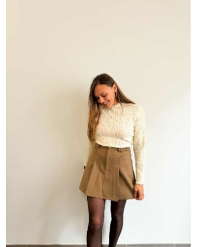 Jupe Trapèze Femme Camel – Élégance Naturelle et Coupe Flatteuse