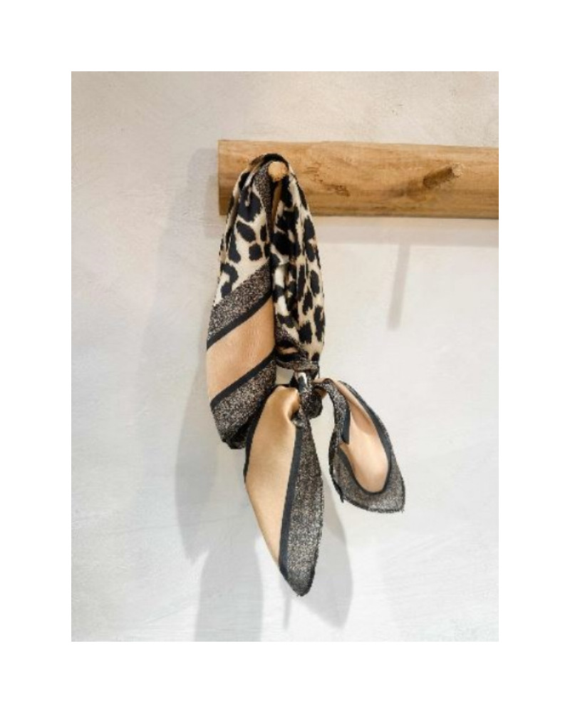Foulard léopard - Beige