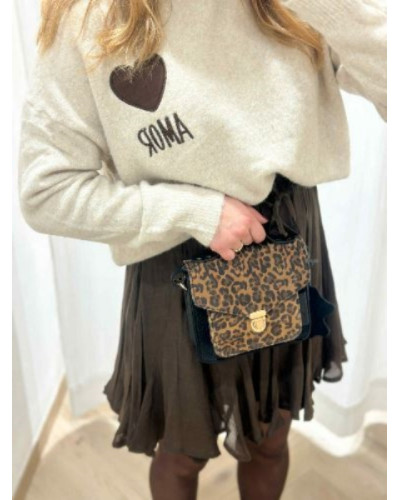 Jupe fluide chocolat