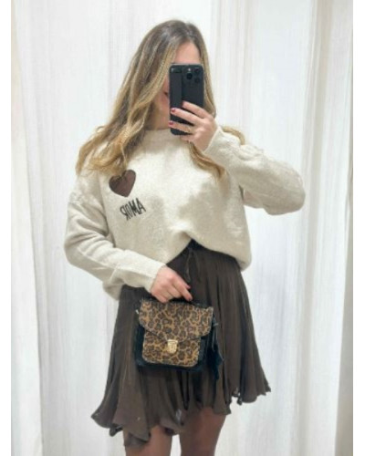 Jupe fluide chocolat