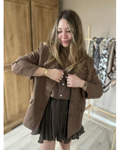 Jupe fluide chocolat