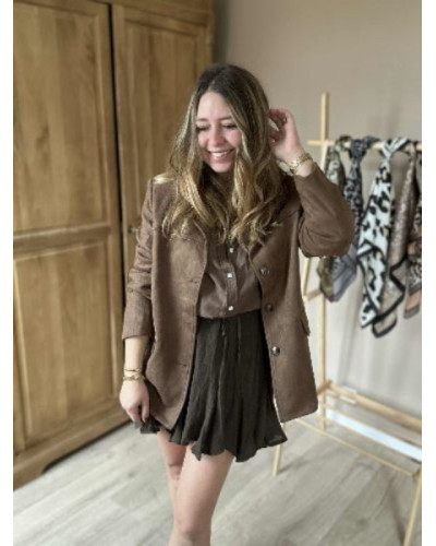 Jupe fluide chocolat