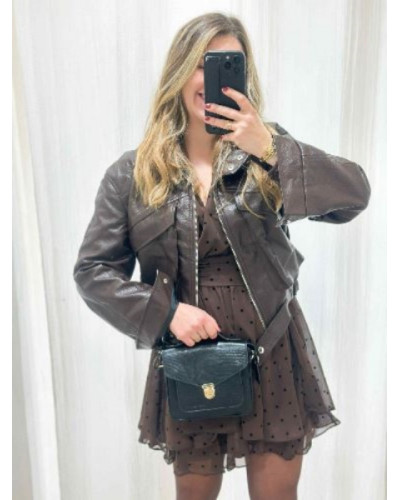 Veste simili marron