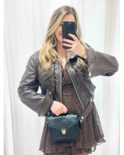 Veste simili marron
