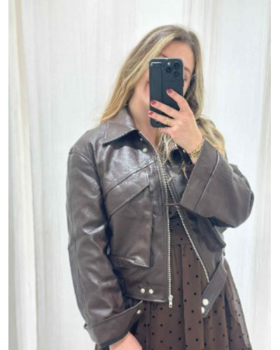 Veste simili marron