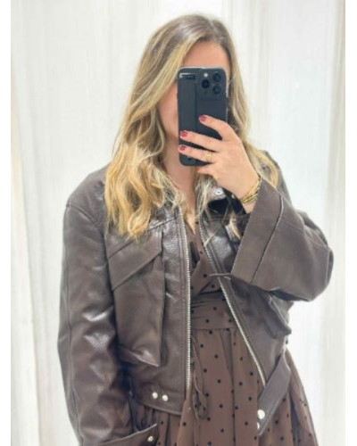 Veste simili marron