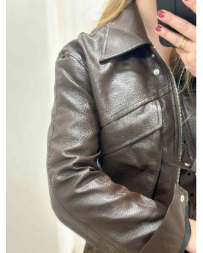 Veste simili marron